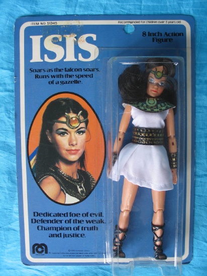 Super Heroes Mego 1976 Isis 8” (20cm), bendable arms variation. Excellent M