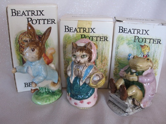 Three MIB Beswick 'Beatrix Potter' figurines. Peter Rabbit 11cm 1948, Mr Ja