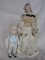 Three vintage dolls:- All bisque Hertwig & Co child 14cm, painted features,