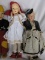 Four vintage cloth dolls:- Norah Wellings 1930s boy 36cm with yellow felt h