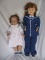 Two Vintage Dolls:- Australian Joanne walker 79cm painted thin hard plastic