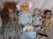 Seven antique to vintage weary dolls:- Herm Steiner 128 painted bisque with