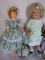 Five HP 50s dolls. Pedigree Delite 25cm in pink knit, British Empire fashio
