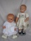 Nineteen dolls:- includes 41cm Palitoy celluloid toddler with unstrung arms