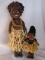 Two all original Norah Wellings Islander vintage cloth dolls. Swivel head G