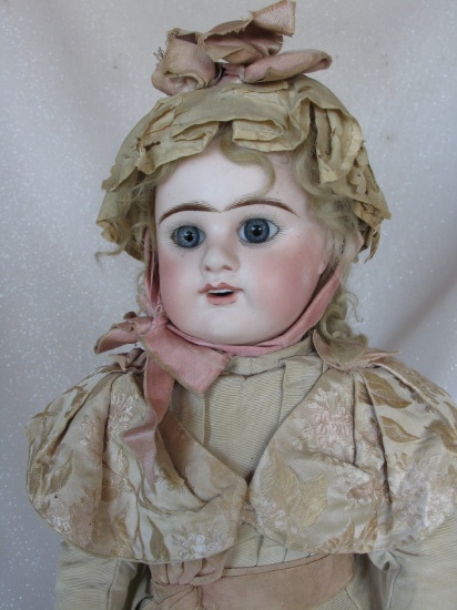 French Etienne Denamur “Bebe” pale pressed bisque 21” (56cm) circa 1890s. I