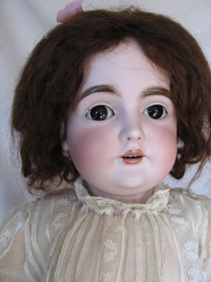 German J.D. Kestner 164 child 26.5” (67cm) c1903 antique bisque doll. Brown