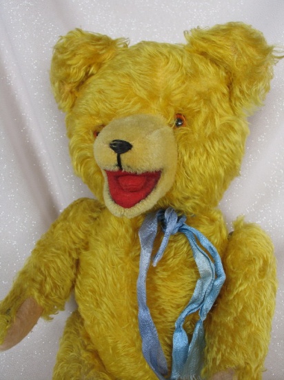 Gold mohair possible Enst Libermann German Bear 17" (43cm) c1950s. Shaved i