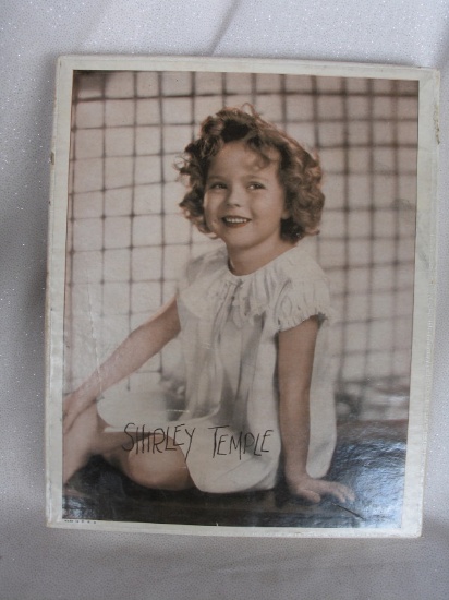 MIB 1930s Shirley Temple 13" outfit. Pink pleated dress with blue ribbons,