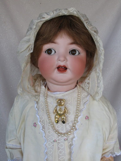 Bisque Ernst Heubach / Kopplesdorf 342 'Flirty Toddler' 24" (61cm) c1920s.