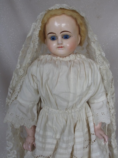 Quality Sonneberg Patent Washable c1890-1900 21" (53cm) turned dome composi