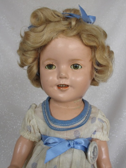 Composition 1935 Ideal Shirley Temple 13" (46m) with block writing. Origina