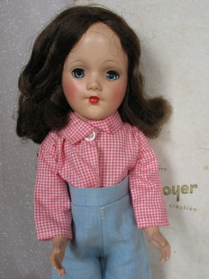 Boxed 1950s Mary Hoyer hard plastic 14" (36cm). Excellent doll with all ori