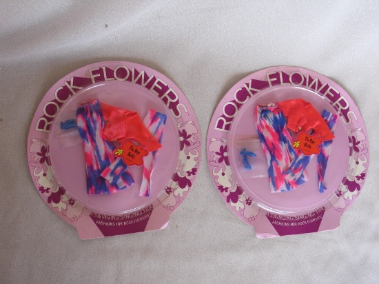 Two boxed Mattel 1970 Rock Flowers all original with records. Heather & NRF