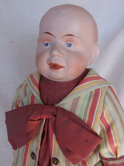 German Gebruder Knoch "Laughing Child" bisque shoulder head 18" (46cm) c191