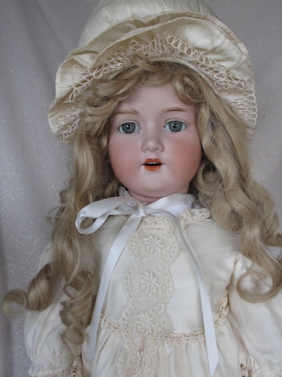 German Armand Marseille "Dolly Face" 390 bisque doll 29" (74cm). Open pink