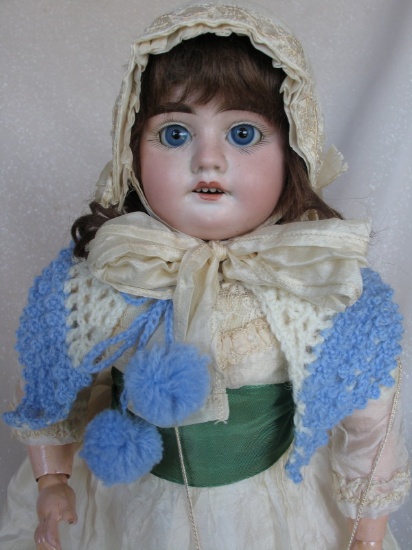 Bisque Armand Marseille 1894 child 20" (51cm). Blue glass sleep eyes, angle