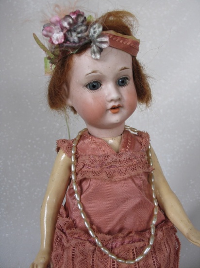 Scarce Armand Marseille 390 Flapper 12" (31cm) c1920s. Blue glass sleep eye