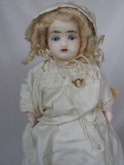 German c1890 Reinforced Poured Wax over plaster child 11" (28cm). Inserted
