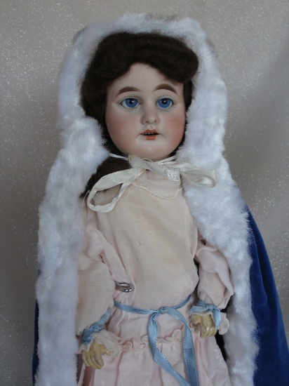 Bisque Armand Marseille 1894 child 16" (41cm). Blue glass sleep eyes, angle