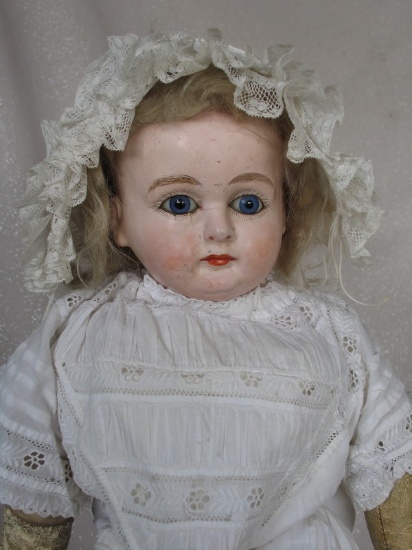 German Sonneberg Patent Washable c1890s child 20" (51cm) dome shoulder head