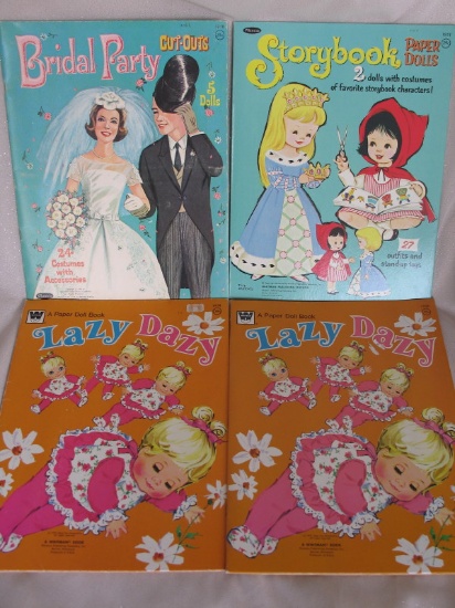 Sixteen uncut 1965-70s Paper Doll books. Whitman/Mattel Playhouse Kiddles,