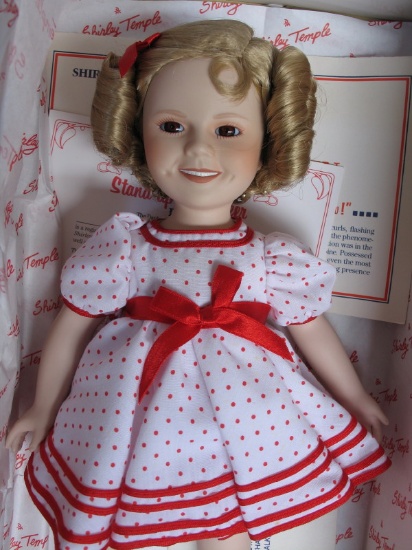 MIB Silver Screen Danbury Mint "Shirley Temple" 1986 porcelain "Stand up an