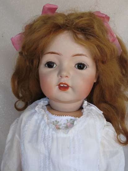 Porcelain artist reproduction Kammer & Reinhart 121 child 25" (64cm). Brown