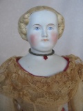 Attributed to Alt, Beck & Gottschalck Parian type lady c1880s all original