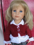 Boxed German Gotz 'Nele' 48cm girl. Blue eyes and blonde hair. All original