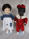 Two 51cm Pedigree dolls:- Black Delite c1953 with astrakhan black wig, acce