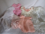 Mixed condition Doll Clothes & Accessories, includes twelve vintage doll dr