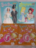 Sixteen uncut 1965-70s Paper Doll books. Whitman/Mattel Playhouse Kiddles,