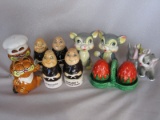 Thirteen vintage Salt/Pepper shakers includes Japan Kitsch / Disney, animal