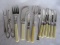 Eighteen cutlery silverware:- Sterling Silver spoon L&S 1896-97, mostly EPN