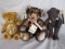 Four Animals:- Merrythought LE brown tipped mohair bear 26cm with tags. Mer
