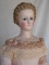 German Wax over Lady with molded hair c1890, 23