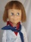 Three 60-70s dolls:- Charmin Chatty Cathy 64cm, not talking, replica sailor