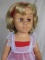 Excellent Mattel Chatty Cathy 1998, original white pinafore and red dress,
