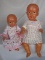 Two 1920s Japan celluloid Baby shelf sitters:- 38cm Royal with original pai
