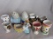 Forty Egg Cups:- include mostly Japan, Morimura, Googly Kitsch, Mulga wood,