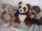 Eleven vintage Bears:- includes Russ Kimiko Panda 43cm. Dakin, Russ 38cm Cl