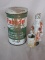 Winthrop Panadol 500 tablet tin container 1950s with tape residue. PLUS All