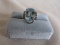 Ladies dress ring 14K white Gold, stamped 14K. Sky blue Topaz 11.44ct. Also