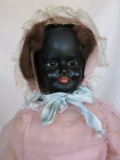 Extremely rare c1887 Simon & Halbig 202 Black & White Two-Face bisque doll