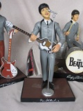 Set of Hamilton 1991 Beatles figures and instruments. One of Ringo's symbal