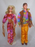 Excellent Mattel 70s Live Action Ken & Barbie. Barbie 1970 #1155 blonde sho