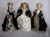 Eleven 70s Peggy Nisbet dolls:- includes HenryV111 wives from Portrait seri