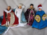 Twelve 70s Peggy Nisbet dolls:- P630 Henry Lord Darnley, P712 K/Goerge V1,