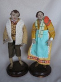 Two vintage Italian Creche Dolls 33cm. Composition shoulder head and forear